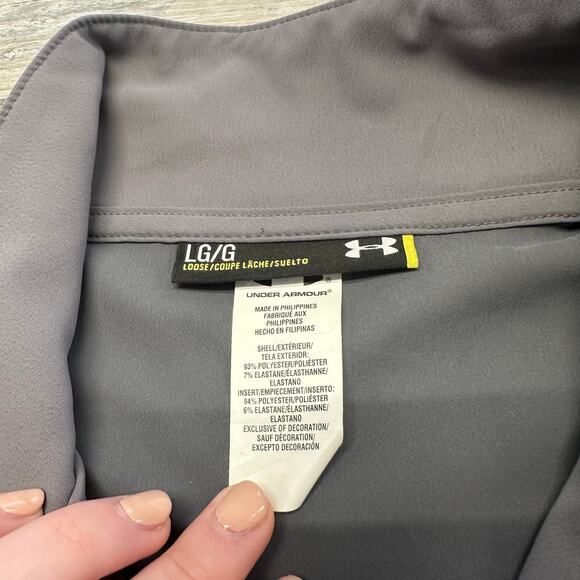 Under Armour Gray Mens L Full Zip Chicago Blackhawks Embroidered Jacket - Picture 4 of 9